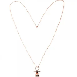 Llamador de Ángeles Chupete Rosa con Cadena