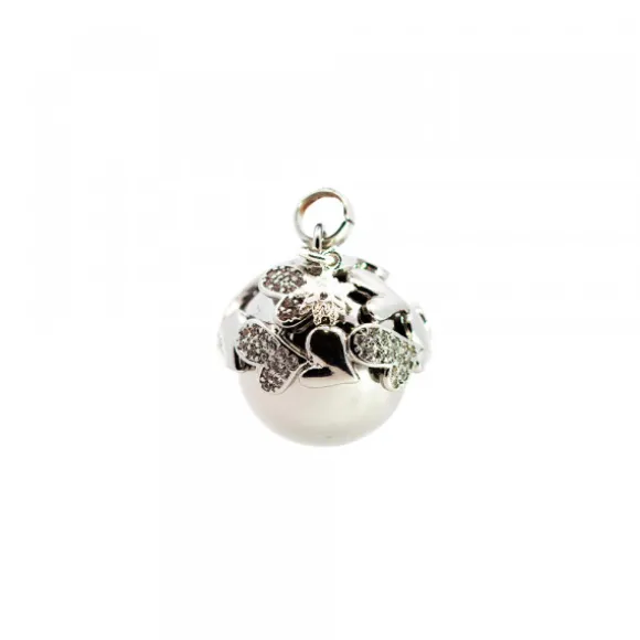 Llamador de Ángeles Corazones con Cadena y Mariposa Personalizable