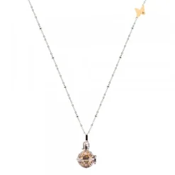 Llamador de Ángeles Notas Musicales con Bola Dorada y Mariposa Personalizable