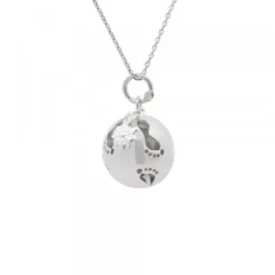 Llamador de Ángeles Piecitos Plata