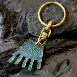 Llavero Mano de Irulegi Plata Oxidada Verde