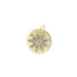 Medalla Eguzkilore Oro Bicolor 15mm