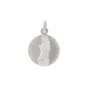 Medalla Mini Virgen Blanca Plata 17mm