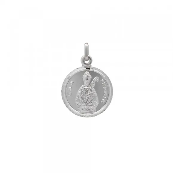 Medalla San Fermín Plata 17mm Personalizable