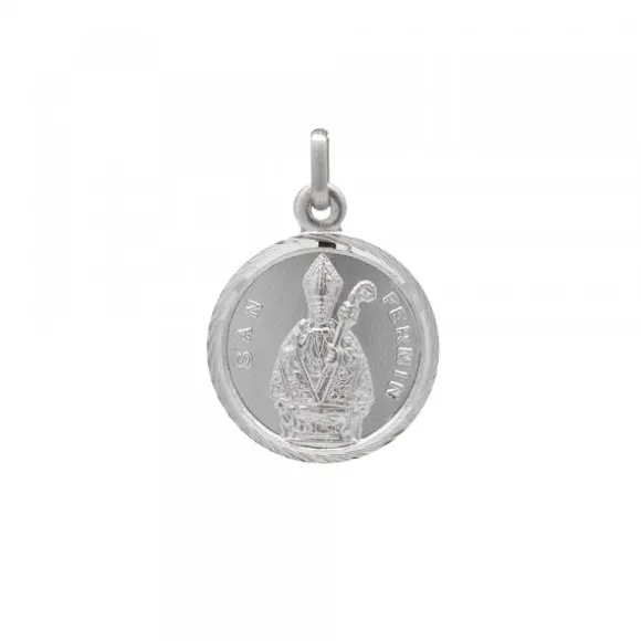 Medalla San Fermín Plata 20mm Personalizable