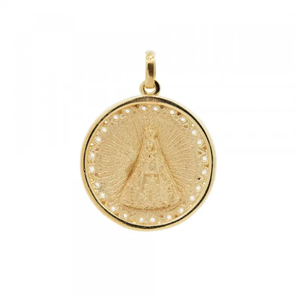 Medalla Virgen de Begoña de Plata Dorada Personalizable
