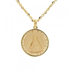 Medalla Virgen de Begoña de Plata Dorada Personalizable