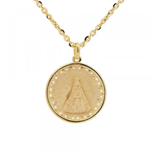 Medalla Virgen de Begoña de Plata Dorada Personalizable