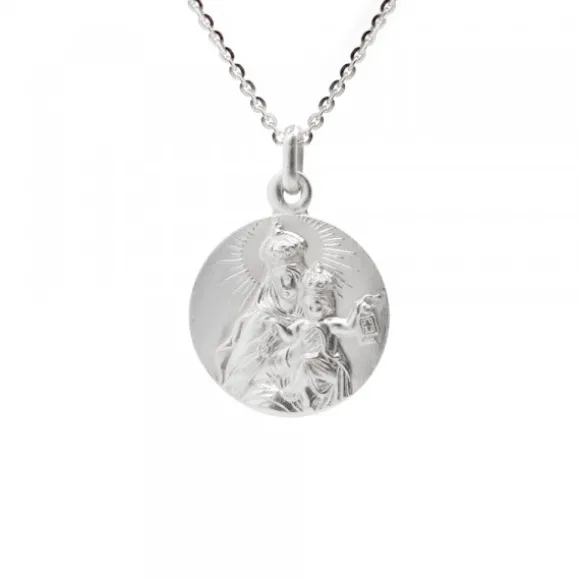 Medalla Virgen del Carmen Plata 17mm