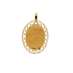 Medalla Virgen Niña de Plata Dorada Personalizable