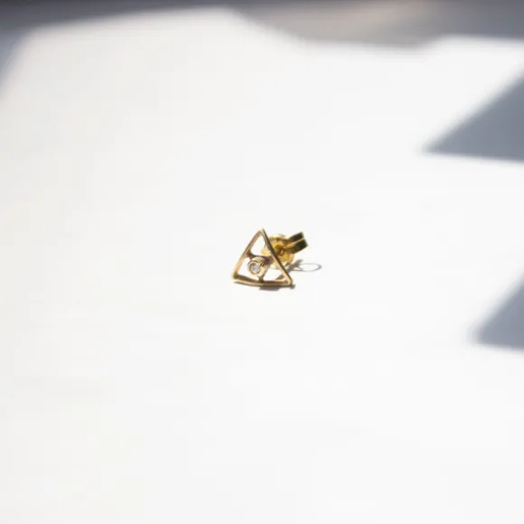 Mini Trepador Oro Triángulo y Circonita