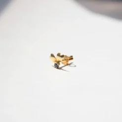 Mini Trepador Oro y Circonita Azul