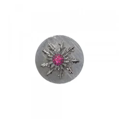 Moneda Eguzkilore de Plata con Circonitas Granates