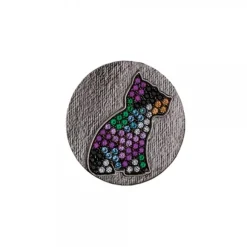 Moneda L Puppy de plata negra