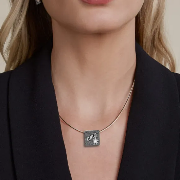 Pack Colgante Ama Cuadrado y Cable Acero