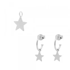 Pack Colgante y Pendientes Estrella de Plata