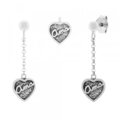 Pack Colgante y Pendientes Largos Ama Plata