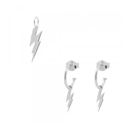 Pack Colgante y Pendientes Rayo de Plata