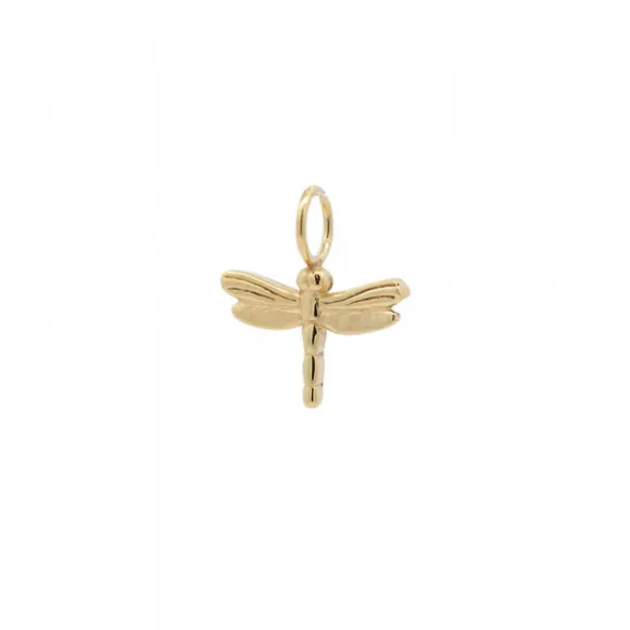 Pack Colgante y Pendientes Libélula de Plata Dorada