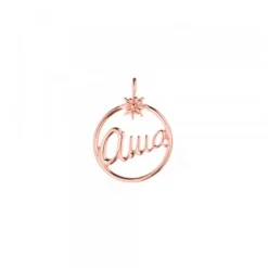 Pack Colgante y Pulsera Ama Redondo Plata Rosa