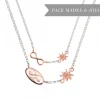 Pack Madre e Hija Gargantilla Infinito Eguzkilore de Plata Rosa