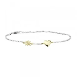 Pack Madre e Hija Pulsera Corazón Eguzkilore Dorado