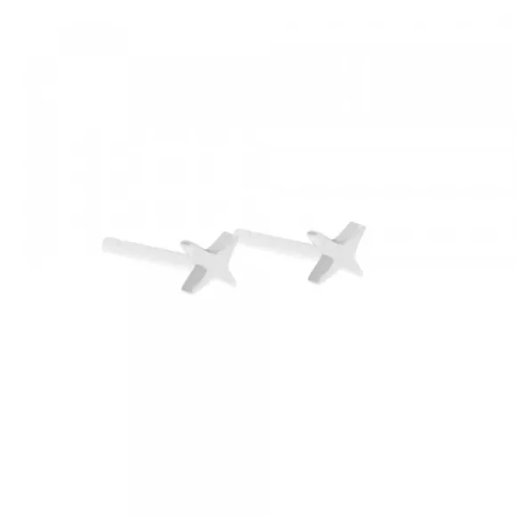 Pack Piercings Estrella 4 Puntas Plata 4 Uds