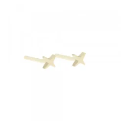 Pack Piercings Estrella 4 Puntas Plata 4 Uds