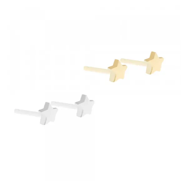 Pack Piercings Estrella Plata 4 Uds
