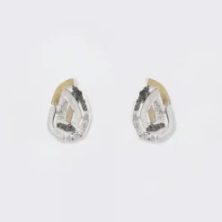 Pendientes Almendra Vitoria Silueta Plata y Lámina de Oro