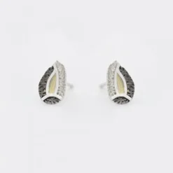 Pendientes Almendra Vitoria Plata y Lámina de Oro