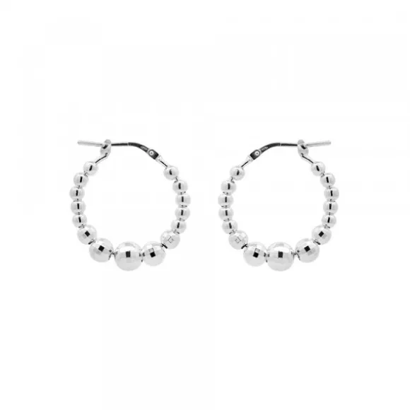 Pendientes Aro Bolitas Plata 20mm