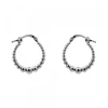 Pendientes Aro Bolitas Rutenio 15mm