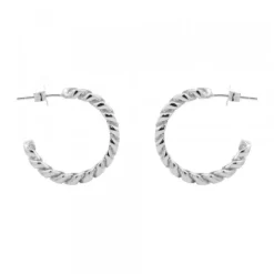 Pendientes Aro Chain Plata 22mm