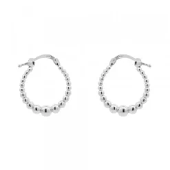 Pendientes Aro con Bolitas Plata 15mm