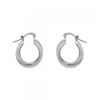 Pendientes Aro Doble Entrelazados Plata 15mm