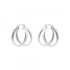 Pendientes Aro Doble Plata 16mm