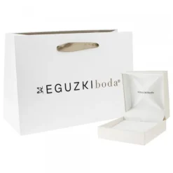 Pendientes Aro Eguzkilore Oro Blanco y Diamantes