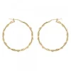 Pendientes Aro Enredado Plata Dorada 33mm