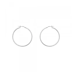 Pendientes Aro Entorchado Plata 20mm