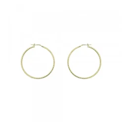 Pendientes Aro Entorchado Plata Dorada 20mm