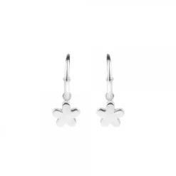 Pendientes Aro Flor de plata