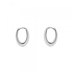 Pendientes Aro Oval Plata 17mm