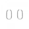 Pendientes Aro Oval Plata 22mm