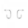 Pendientes Aro Rectangular Plata 19mm