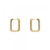 Pendientes Aro Rectangular Plata Dorada 18mm
