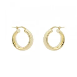 Pendientes Aro Textura Plata Dorada 20mm