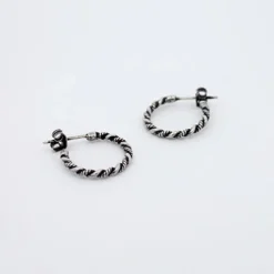 Pendientes Aro Twist Plata 15mm
