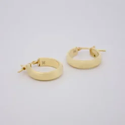 Pendientes Aros Plata Dorada 16mm