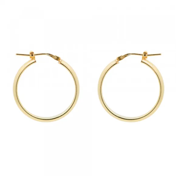 Pendientes Aros Plata Dorada 24mm